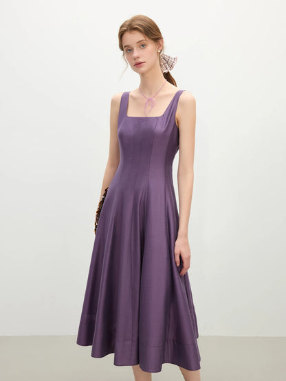FSLE Three-dimensional Cutting High Waist Sleeveless Dress for Women 2025 Summer New Arrival Slimming Strappy Dress 25FS12099