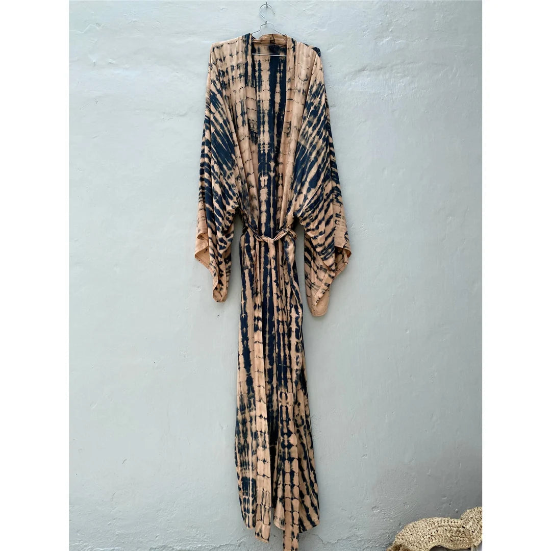 New 11 Colors Printed Long Sleeve With Belt Tunic Beach Cover Up Cover-ups Beach Dress Beach Wear Beachwear Female Women V4521