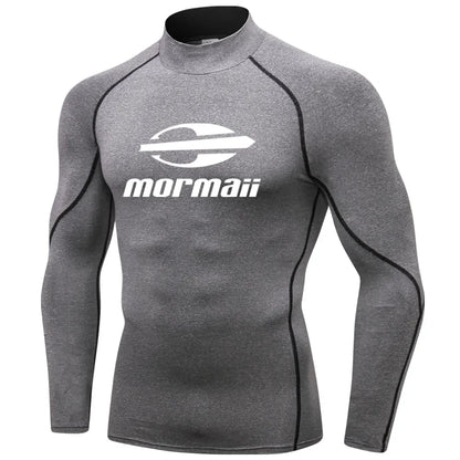 Men Swimsuit Swimming T-shirt Beach UV Protection Swimwear Rash Guard Long Sleeve Surfing Diving Swimsuit Surf T-shirt Rashguard