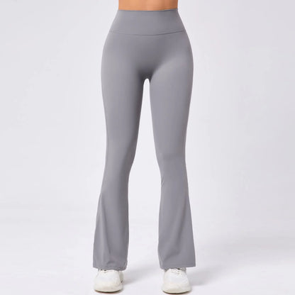 High Waist Sporty Flare Leggings Trousers Women Trends Scrunch Bum Leggings for Fitness Yoga Pants Gym Tights Push Up Red Black