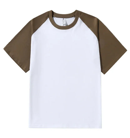 Brand New 220g Men's T-shirts Heavy-Duty Pure Cotton Shoulder-Plugged Short-Sleeved Men T Shirt Color Bottoming Man Tee Shirt