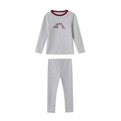 Boutique Family Pajamas Two Piece Set Girls Boys Homewear Matching Clothes Cotton Fabric Embroidery Design Sleepwear Outfits