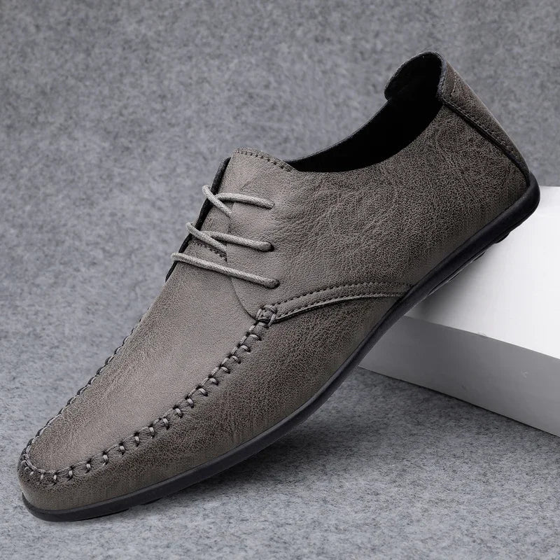 Leather Men Shoes Fashion Formal Mens Shoes Moccasins Italian Breathable Male Driving Shoes Black Plus Size Zapatos Para Hombres