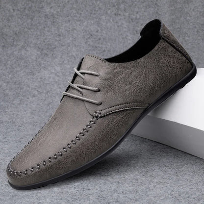 Leather Men Shoes Fashion Formal Mens Shoes Moccasins Italian Breathable Male Driving Shoes Black Plus Size Zapatos Para Hombres