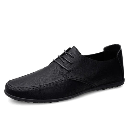 Leather Men Shoes Fashion Formal Mens Shoes Moccasins Italian Breathable Male Driving Shoes Black Plus Size Zapatos Para Hombres