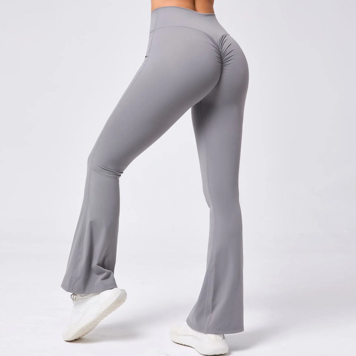 High Waist Sporty Flare Leggings Trousers Women Trends Scrunch Bum Leggings for Fitness Yoga Pants Gym Tights Push Up Red Black