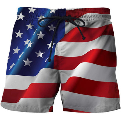 USA UK National Flag Graphic Men Board Shorts 3D Printed Short Pants Casual Hawaii Surf Swim Trunks Bikini Sunny Beach Swimsuit