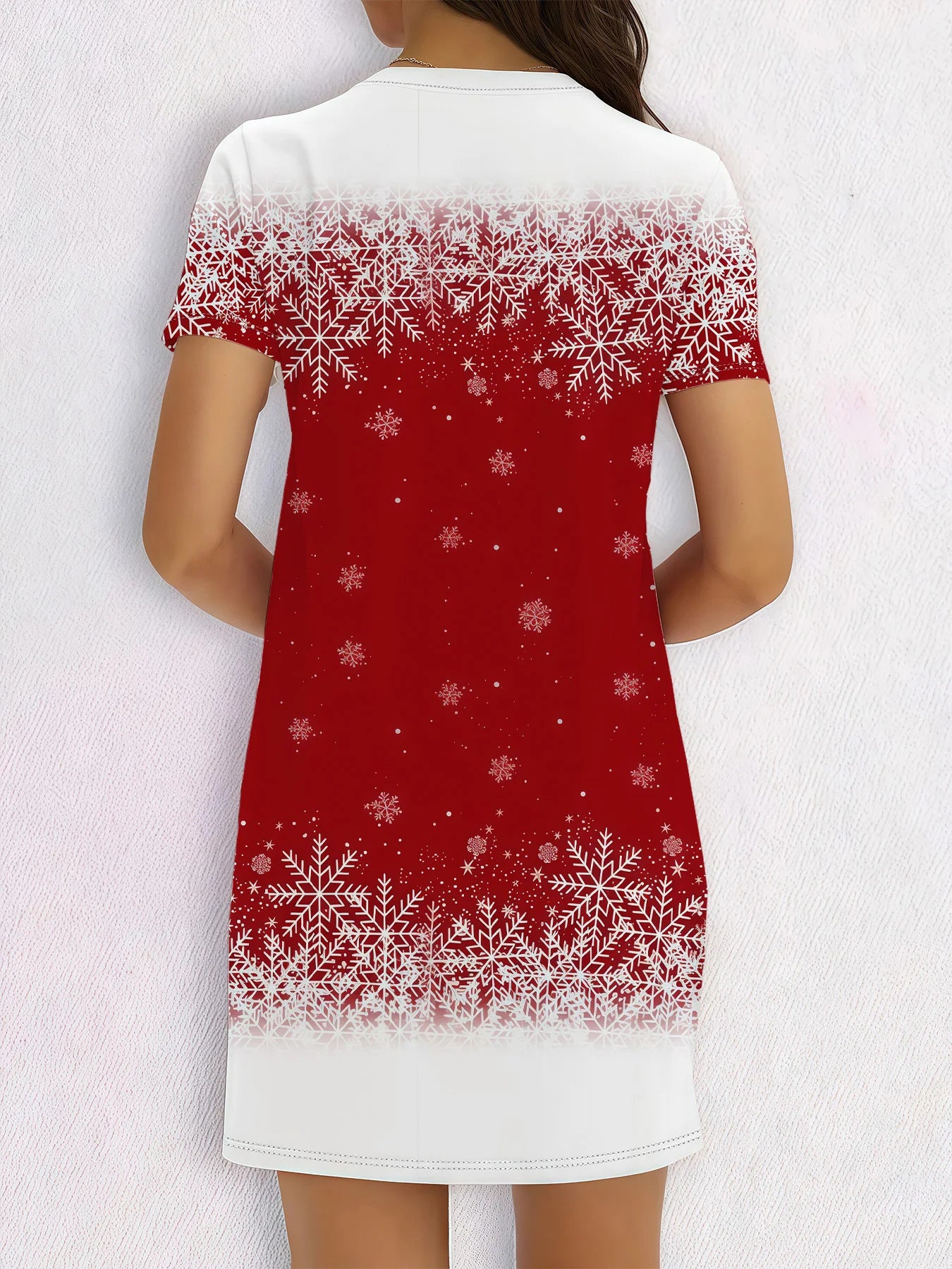 Women's Christmas Snowman Print Dress A-Line Party Dress with Collar Holiday Costume for Xmas Parties Y2k Tops Women's Clothing