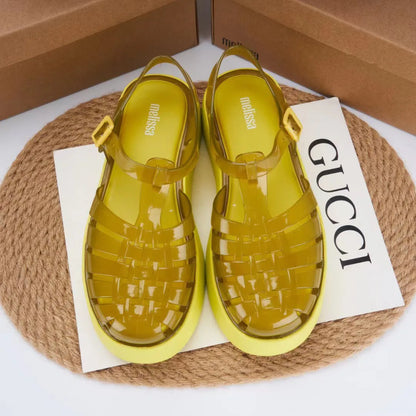 New Style Summer Melissas EVA Out Sole Sandals Women Platform Roma Jelly Shoes Fashion Ladies Thick Sole Beach Sandals