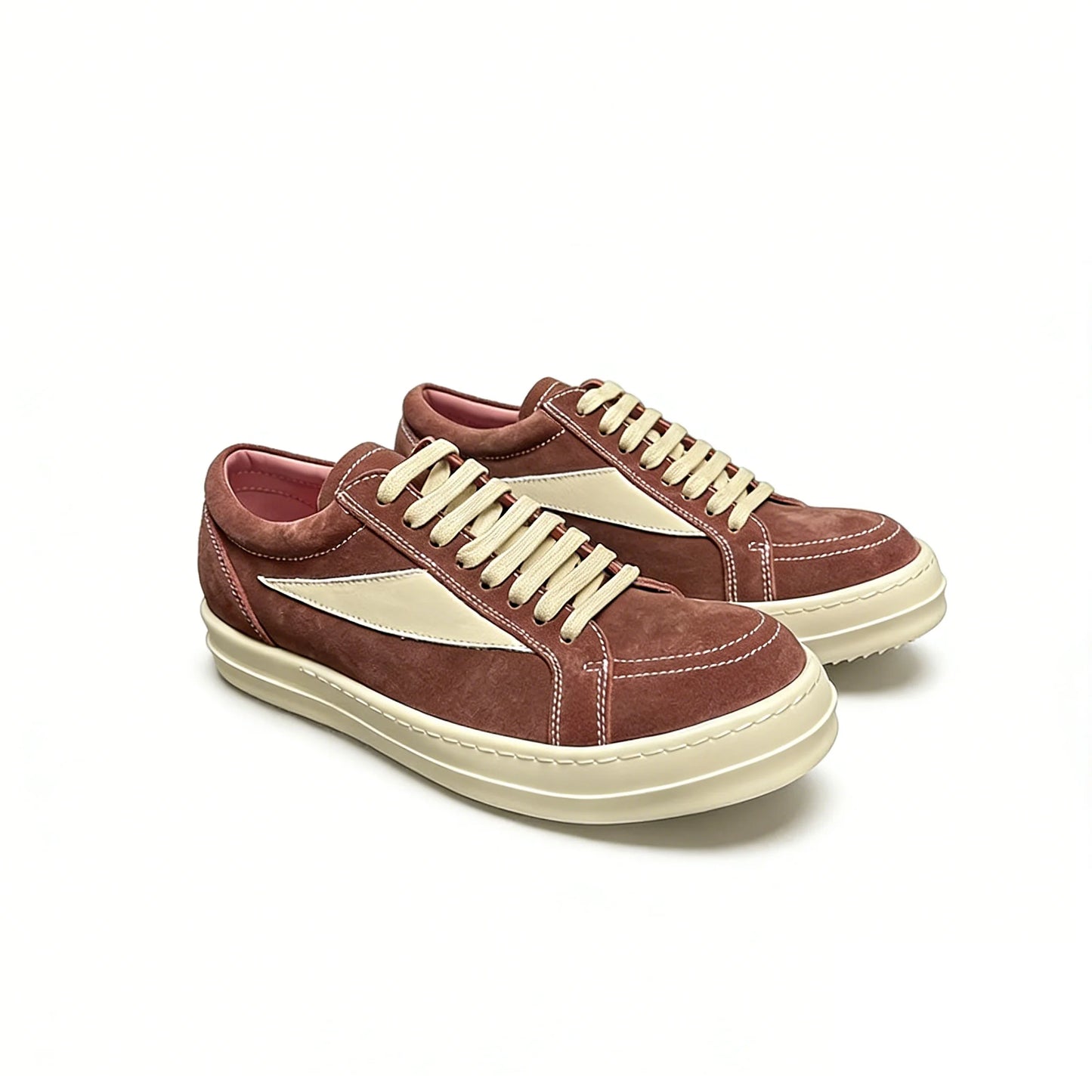 Men Casual Shoes Women Lace Up Leather Luxury Trainers Platform High Street Vintage Trendy Designer White Sneakers