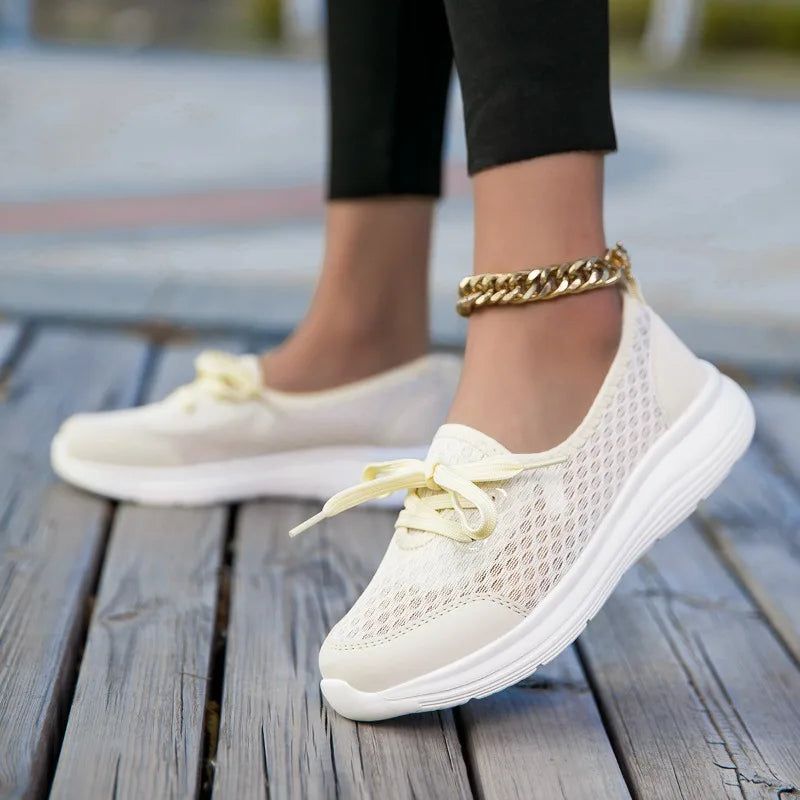 YRZL Woman Sneakers Slip on Casual Shoes Breathable Mesh Breathable Comfortable Soft Classic Driving Loafers Shoes for Ladies