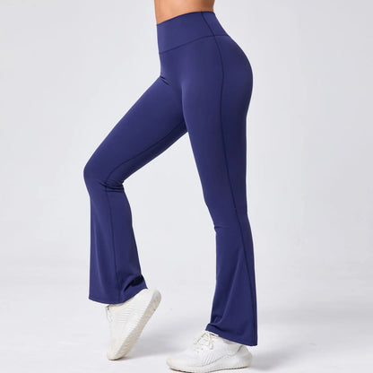 High Waist Sporty Flare Leggings Trousers Women Trends Scrunch Bum Leggings for Fitness Yoga Pants Gym Tights Push Up Red Black