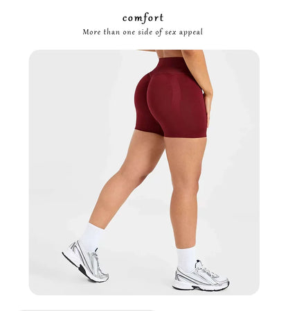 New High Stretchy Yoga Shorts Women Seamless Slimshorts Quick-dry Skinny Butt Liftting Fitness Running Solid Sports Leggings