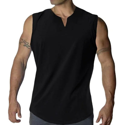 New Mens Gym Tank Tops Sleeveless Lightweight  Basic T-Shirt Oversized T Shirt