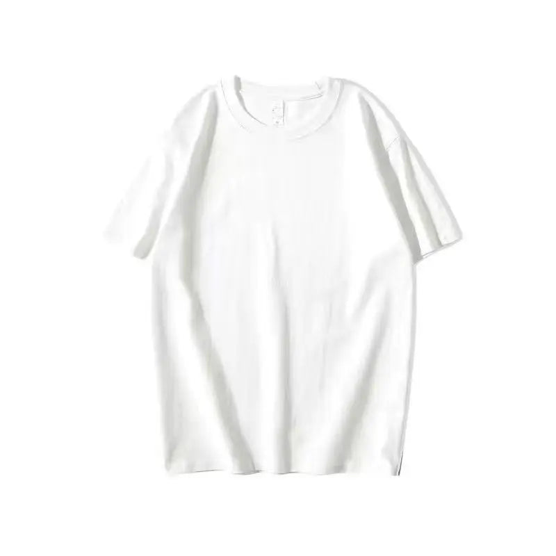 320g Cotton T Shirts Men Short Sleeved Heavyweight Summer Round Neck Loose Breathable Shirt for Men Women Basic Tees