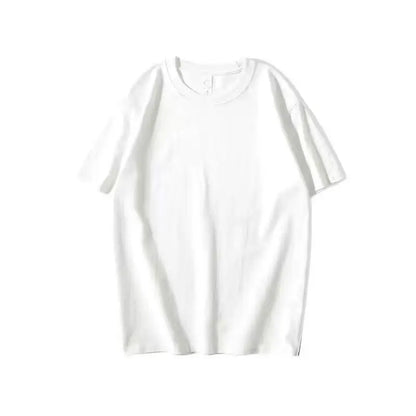 320g Cotton T Shirts Men Short Sleeved Heavyweight Summer Round Neck Loose Breathable Shirt for Men Women Basic Tees