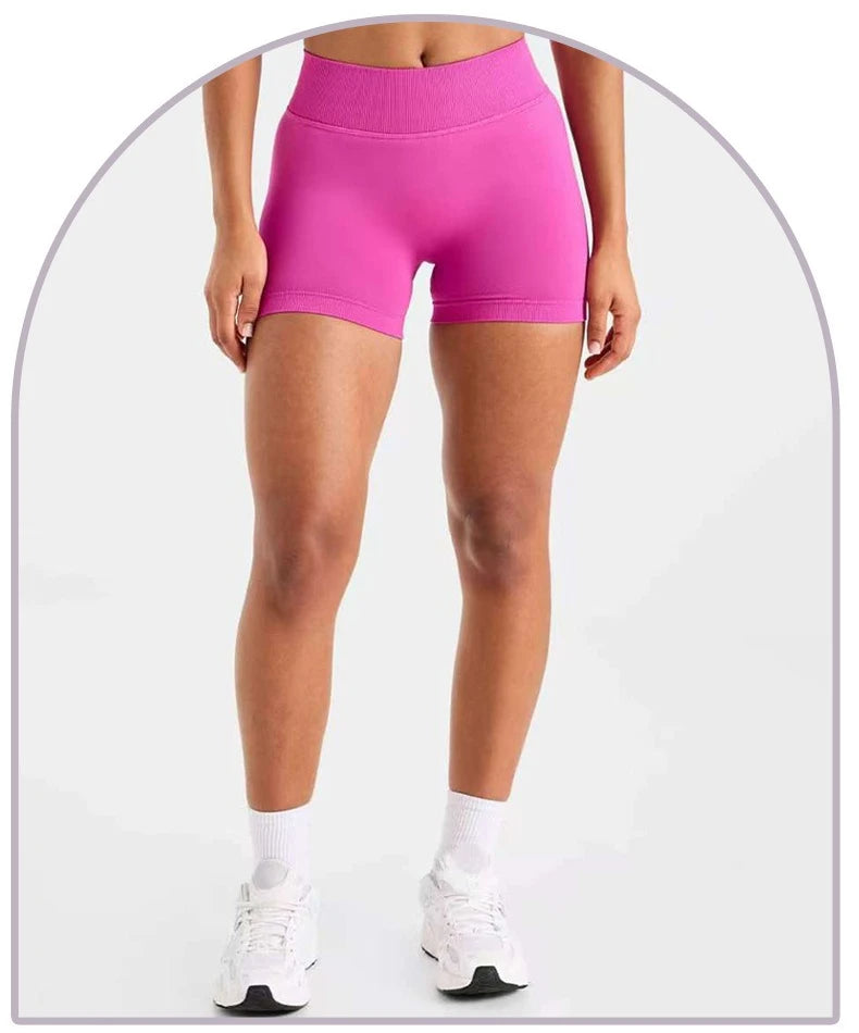 New High Stretchy Yoga Shorts Women Seamless Slimshorts Quick-dry Skinny Butt Liftting Fitness Running Solid Sports Leggings
