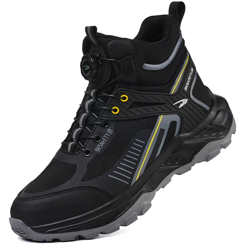 Security Protective Men Boots Fashion Work Sneakers Steel Toe Shoes Puncture-Proof Safety Boots Industrial Shoes Work Footwear