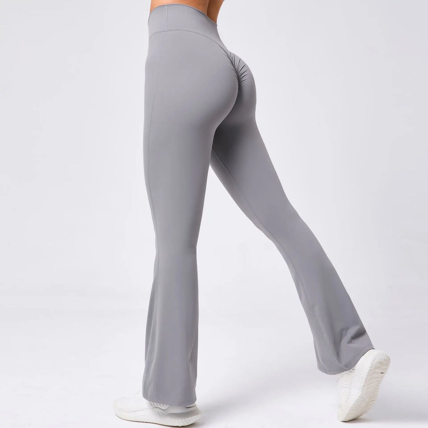 High Waist Sporty Flare Leggings Trousers Women Trends Scrunch Bum Leggings for Fitness Yoga Pants Gym Tights Push Up Red Black