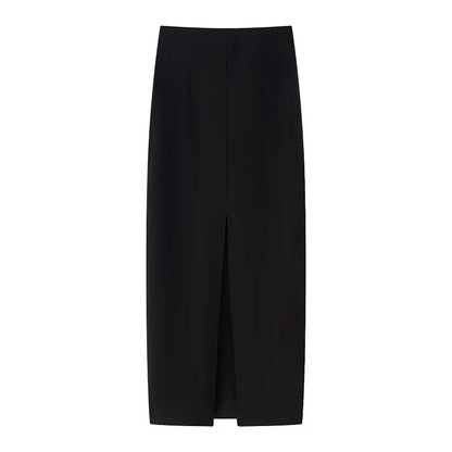 HXAO Skirt 2 Piece Set Halter Crop Top Women Long Skirt Outfit Ruched Tight Pencil Skirt And Top Two Piece Set Summer Set 088