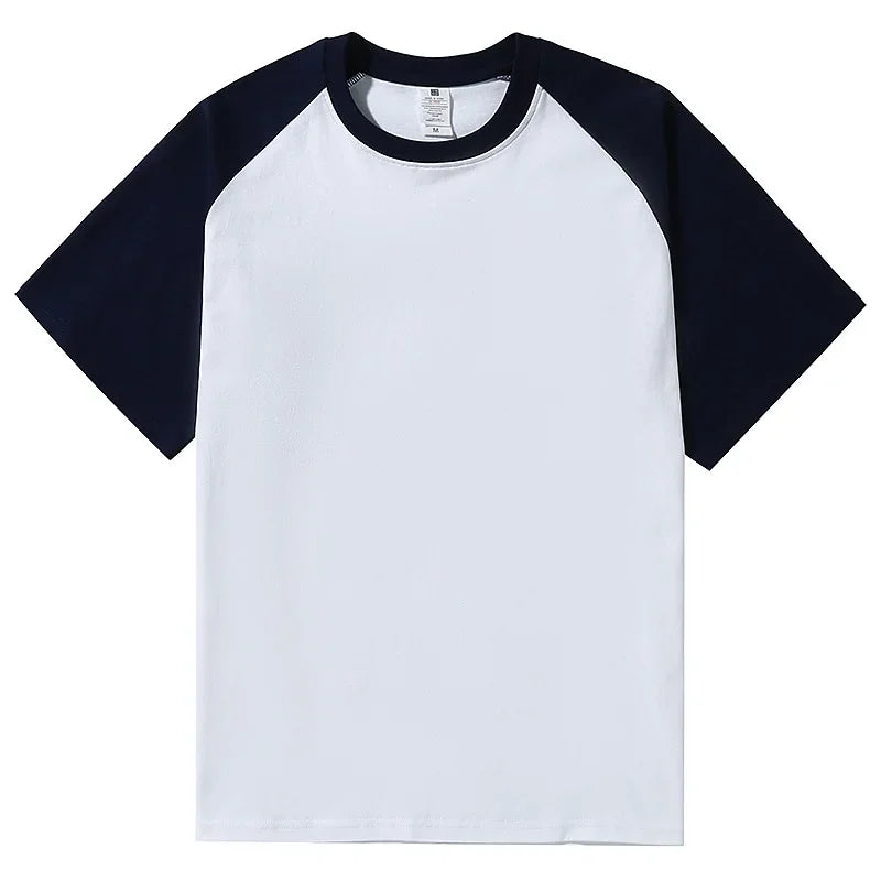 Brand New 220g Men's T-shirts Heavy-Duty Pure Cotton Shoulder-Plugged Short-Sleeved Men T Shirt Color Bottoming Man Tee Shirt