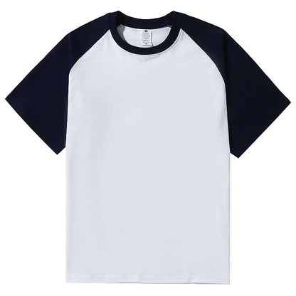 Brand New 220g Men's T-shirts Heavy-Duty Pure Cotton Shoulder-Plugged Short-Sleeved Men T Shirt Color Bottoming Man Tee Shirt