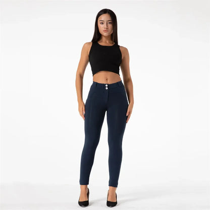 Shascullfites Blue Butt Lifting Leggings Active Spandex Anti Cellulite Workout Gym Shaping Bum Shape Fitness Tights