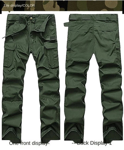 Summer Sets Mens Outdoor Breathable Multiple Pockets Combat Long Sleeve Shirts Cargo Pants Suits Male