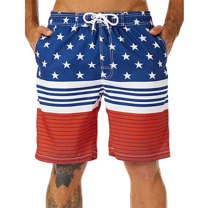 USA UK National Flag Graphic Men Board Shorts 3D Printed Short Pants Casual Hawaii Surf Swim Trunks Bikini Sunny Beach Swimsuit
