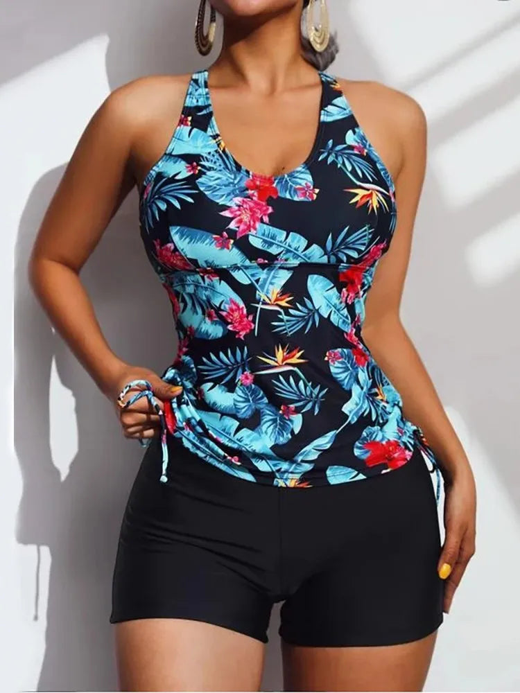 High Waisted Two Piece Sets Women Summer Push Up Swimwear Bikini Set Bra Ladies Fashion Split Swimsuit Bathing Suit Swimming