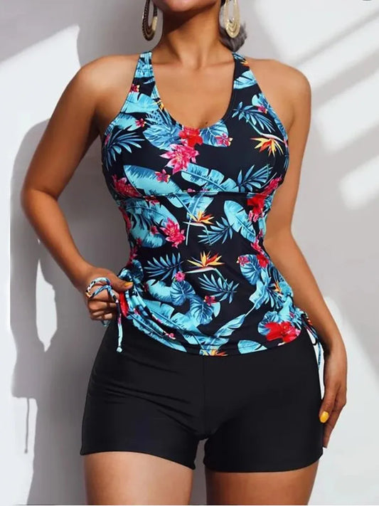 High Waisted Two Piece Sets Women Summer Push Up Swimwear Bikini Set Bra Ladies Fashion Split Swimsuit Bathing Suit Swimming