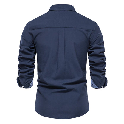 AIOPESON 2023 New Autumn Cotton Men's Oxford Shirt Long Sleeve Button Down Social Business Casual Shirts for Men