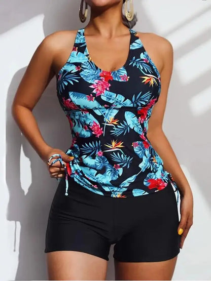 High Waisted Two Piece Sets Women Summer Push Up Swimwear Bikini Set Bra Ladies Fashion Split Swimsuit Bathing Suit Swimming
