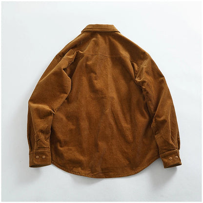 Reversible A+B fabric outdoor functional cargo jacket men's loose pocket lapel retro American casual jacket