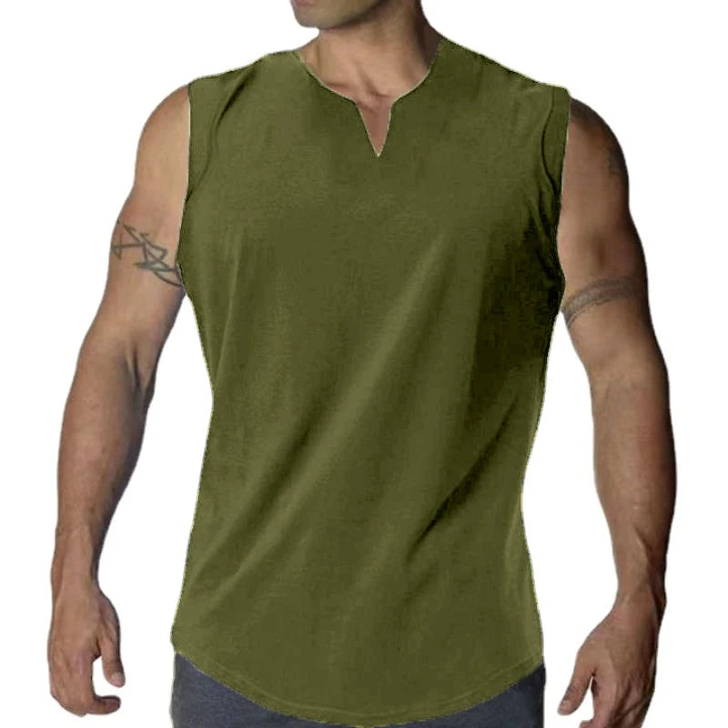New Mens Gym Tank Tops Sleeveless Lightweight  Basic T-Shirt Oversized T Shirt