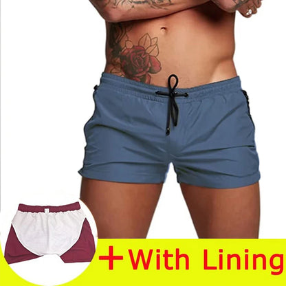 New Summer Board Shorts Mens Swim Beach Shorts Boxer Swimming Trunks Men Swimsuit Board Short Swimming De Bain Femme