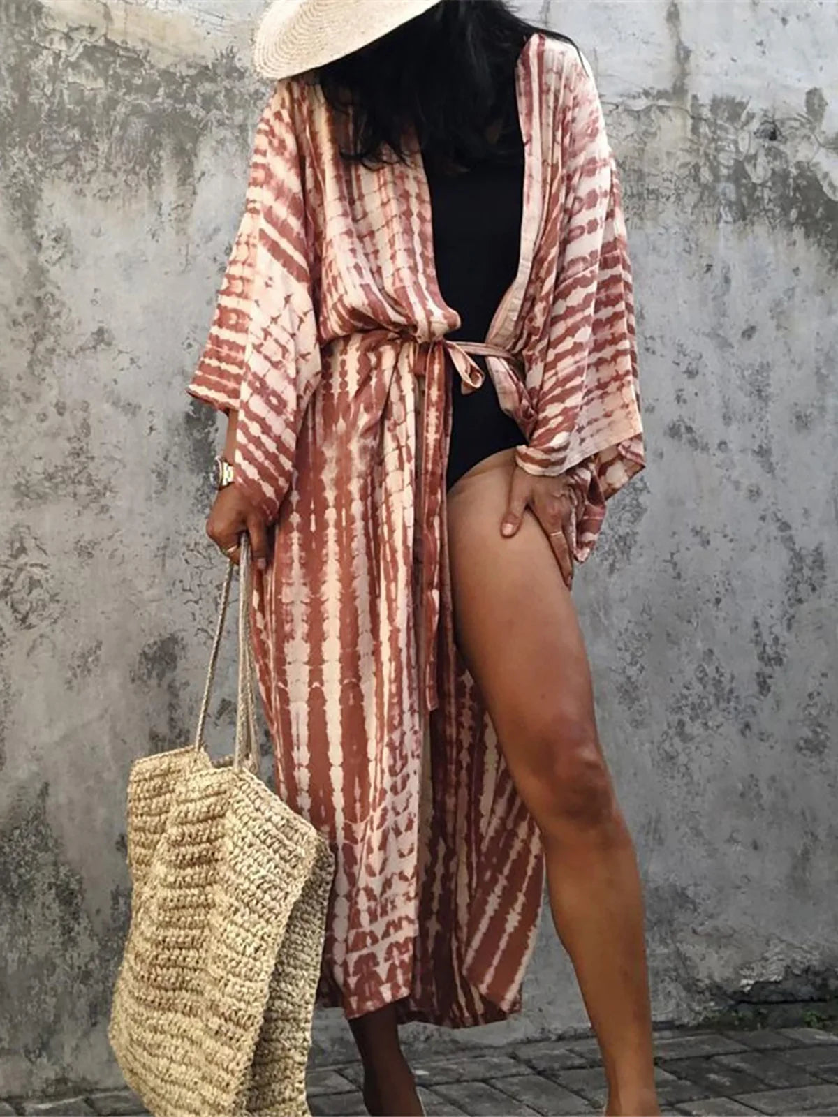 New 11 Colors Printed Long Sleeve With Belt Tunic Beach Cover Up Cover-ups Beach Dress Beach Wear Beachwear Female Women V4521