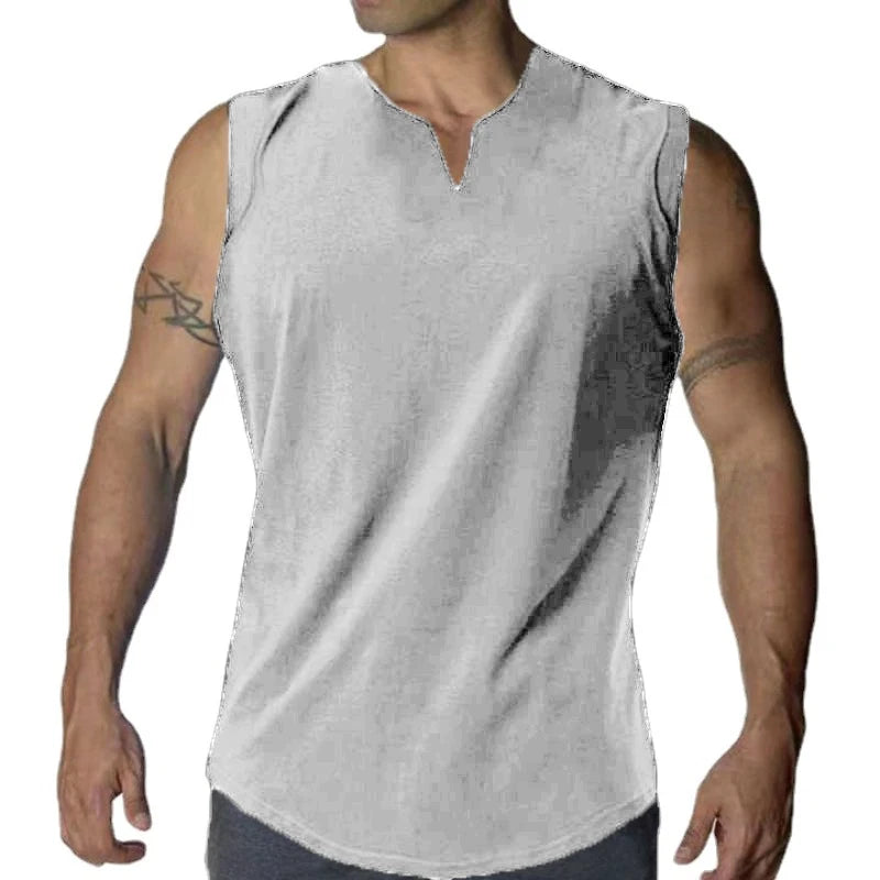 New Mens Gym Tank Tops Sleeveless Lightweight  Basic T-Shirt Oversized T Shirt