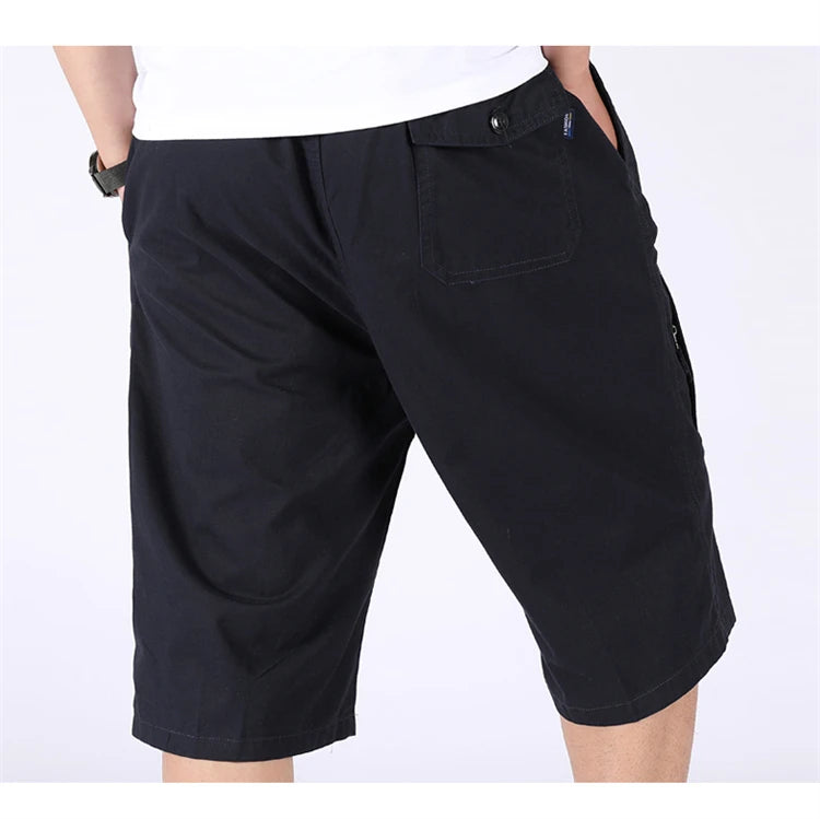 Loose Casual Men Cargo Shorts Summer Pants Elastic Waist Large Size Outdoor Jogging Sweatpants Trend Multi Pockets Short Pants