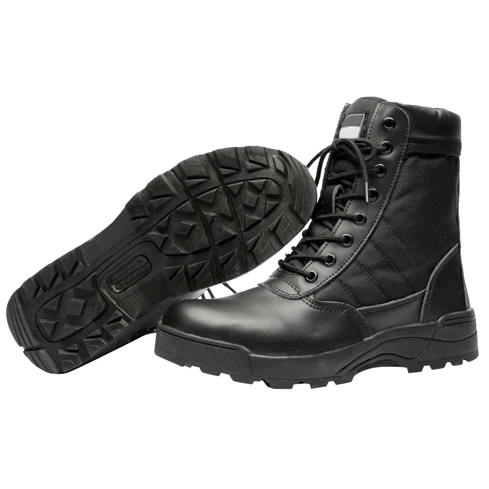 Desert Combat Boots Lace Up Outdoor Hiking Boots Breathable Hunting Training Boots High-top Lightweight Non-Slip for Men