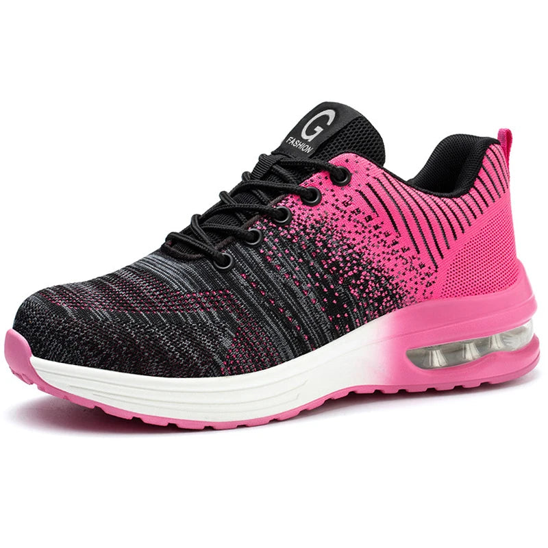 Safety Shoes Men Women Work Safety Boots Steel Toe Shoe Puncture Proof Air Cushion Work Sneakers Light Fashion Work Shoes Unisex