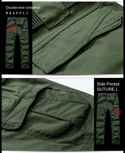 Summer Sets Mens Outdoor Breathable Multiple Pockets Combat Long Sleeve Shirts Cargo Pants Suits Male
