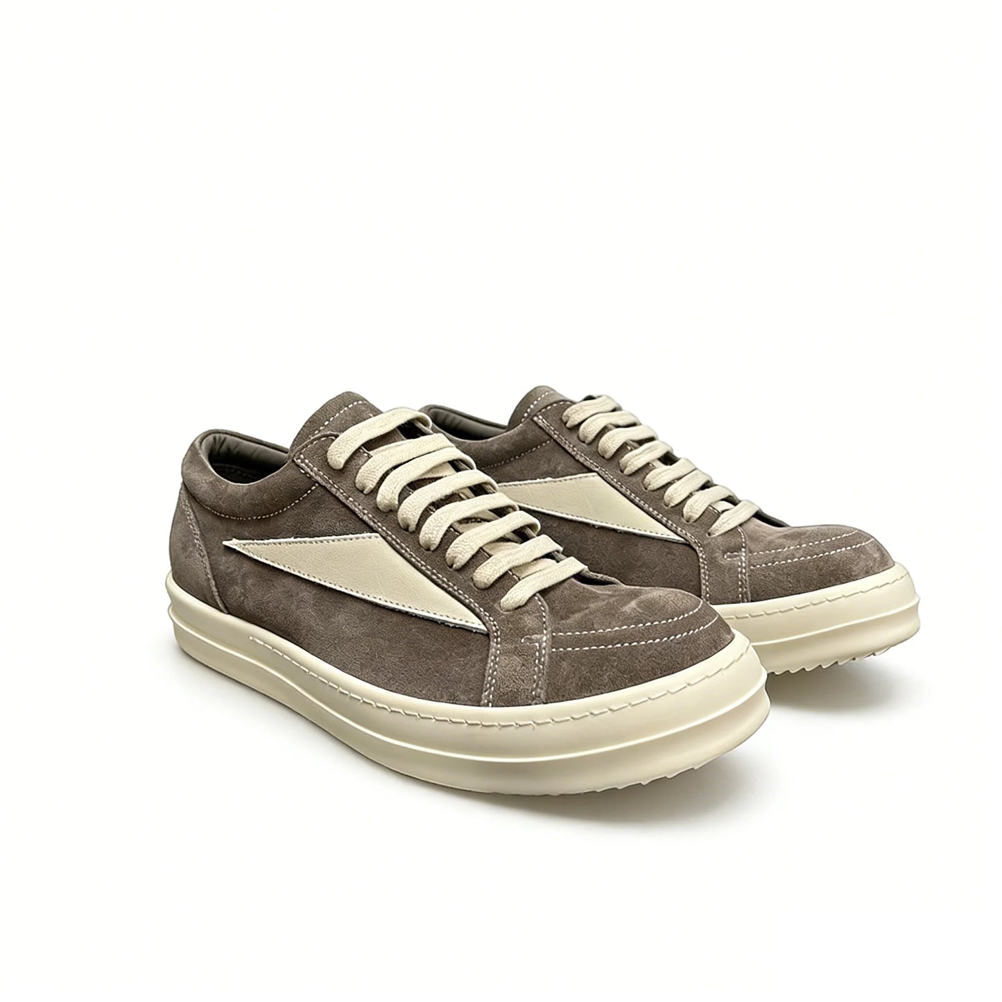 Men Casual Shoes Women Lace Up Leather Luxury Trainers Platform High Street Vintage Trendy Designer White Sneakers
