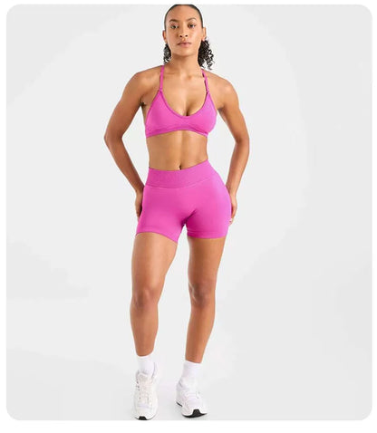 New High Stretchy Yoga Shorts Women Seamless Slimshorts Quick-dry Skinny Butt Liftting Fitness Running Solid Sports Leggings