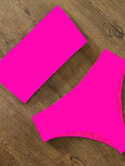 Bikini Swimwear Swimsuit Women Print High Waist Bikini Set Back Cross Bandeau Bathing Suit Female Beach Wear Biquini