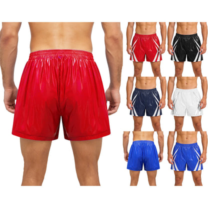 Men Swimsuit Stripes Seam Swim Shorts Waterpoof Swimming Trunks Shorts Quick-dry Sports Cycling Short Beach Swimming Bathingsuit