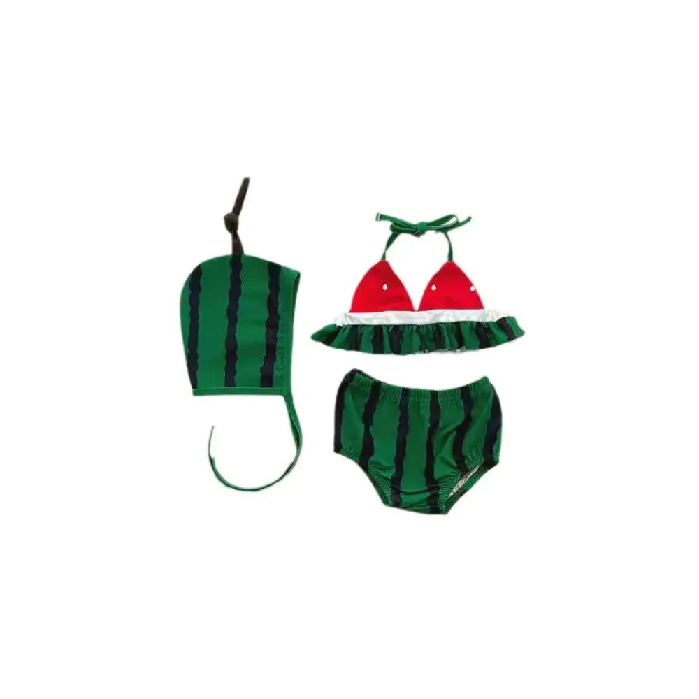 6184 Baby Swimsuit 2025 Summer Hot Sale Infant Swimming Clothes Cute Watermelon-shaped Swimsuit Set
