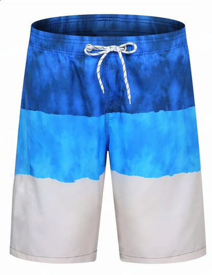 Striped Beach Shorts Men Fashion Swimwear Board Shorts Trunk Gym Fitness Pants Men's Briefs Swimsuit Kids Beachwear Short Boy