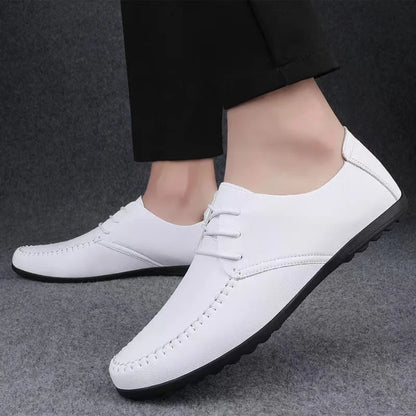 Leather Men Shoes Fashion Formal Mens Shoes Moccasins Italian Breathable Male Driving Shoes Black Plus Size Zapatos Para Hombres