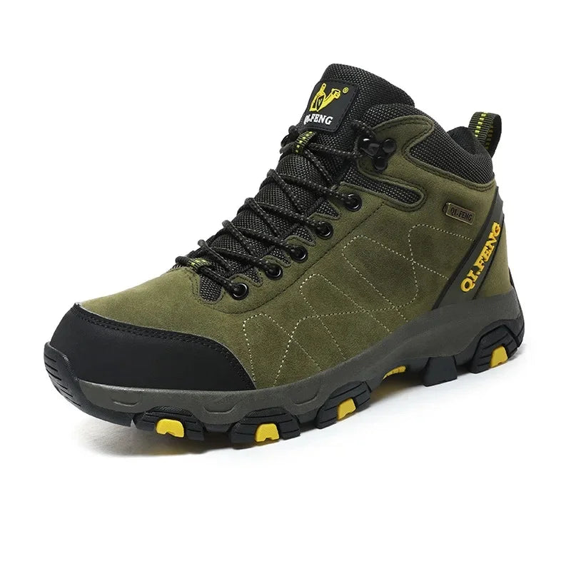 Couples Winter High Top Hiking Shoes Warm Cotton Fleece Outdoor Casual Shoes Large Size Comfortable Breathable Trekking Boots